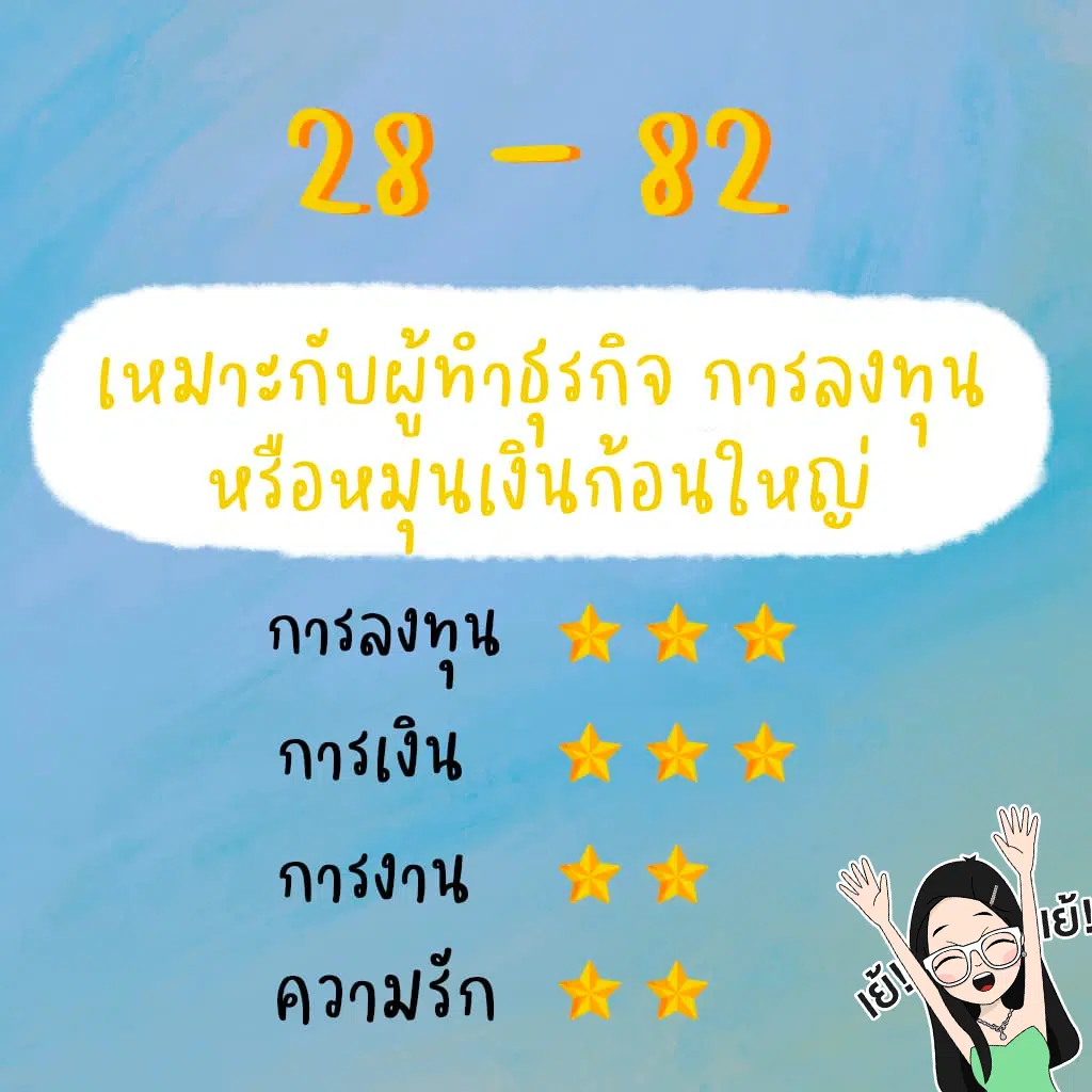 28-82 ตัวเลขมงคล 28 ที่สายมูห้ามพลาด