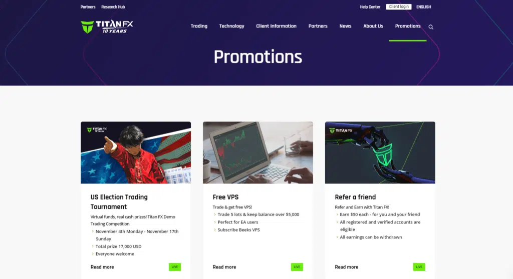 รีวิว Titan FX สิทธิประโยชน์ที่จะได้รับจาก Titan FX