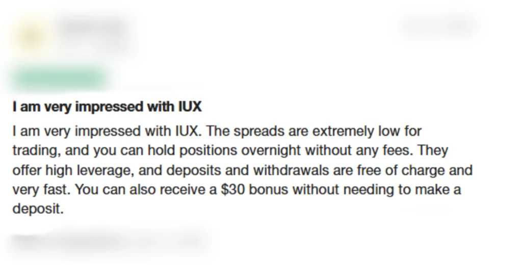 รีวิว IUX จากผู้ใช้งาน Trustpilot รีวิว IUX จากผู้ใช้งานจริงคนที่ 2 ของ Trustpilot