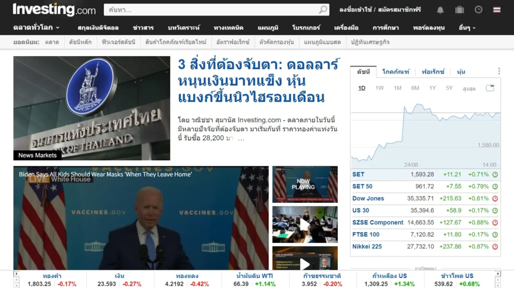 หน้าเว็บข่าว Forex : Investing หน้าเว็บข่าว Forex : Investing