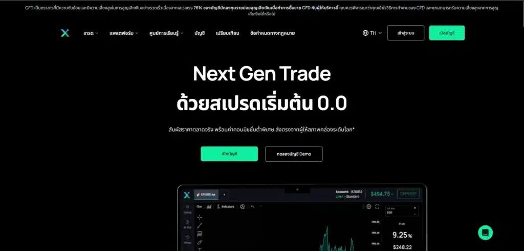 หน้าเว็บไซต์ IUX