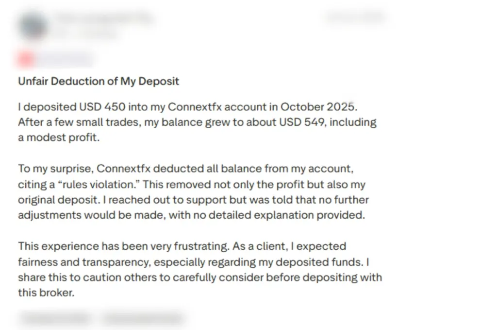 รีวิวจากผู้ใช้งานคนที่ 2 ของ Connextfx