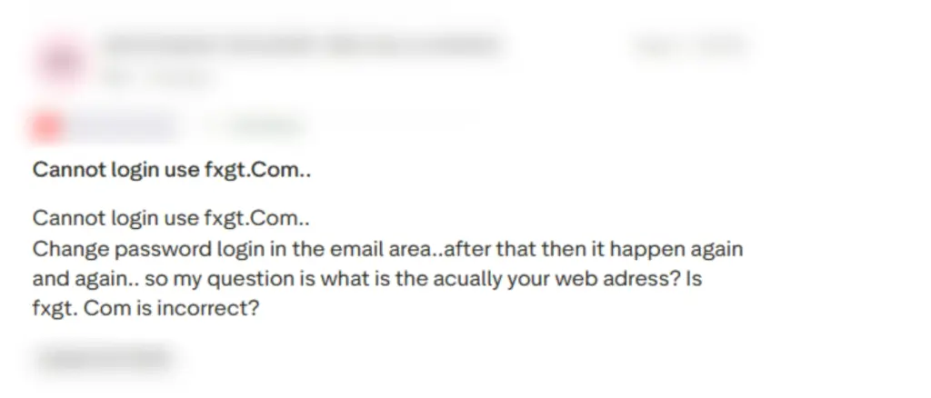 FXGT.com รีวิวผู้ใช้งานจริงคนที่ 1 จาก TrustPilot