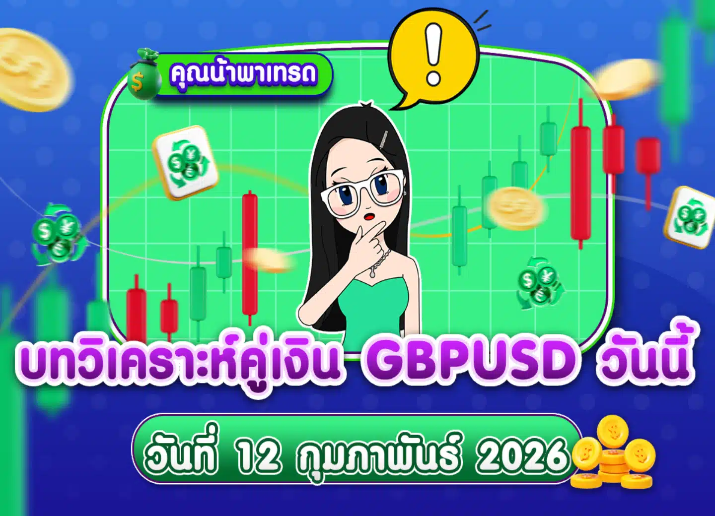 วิเคราะห์ GBPUSD ดูแนวโน้มราคาล่าสุด วันที่ 12 กุมภาพันธ์ 2026