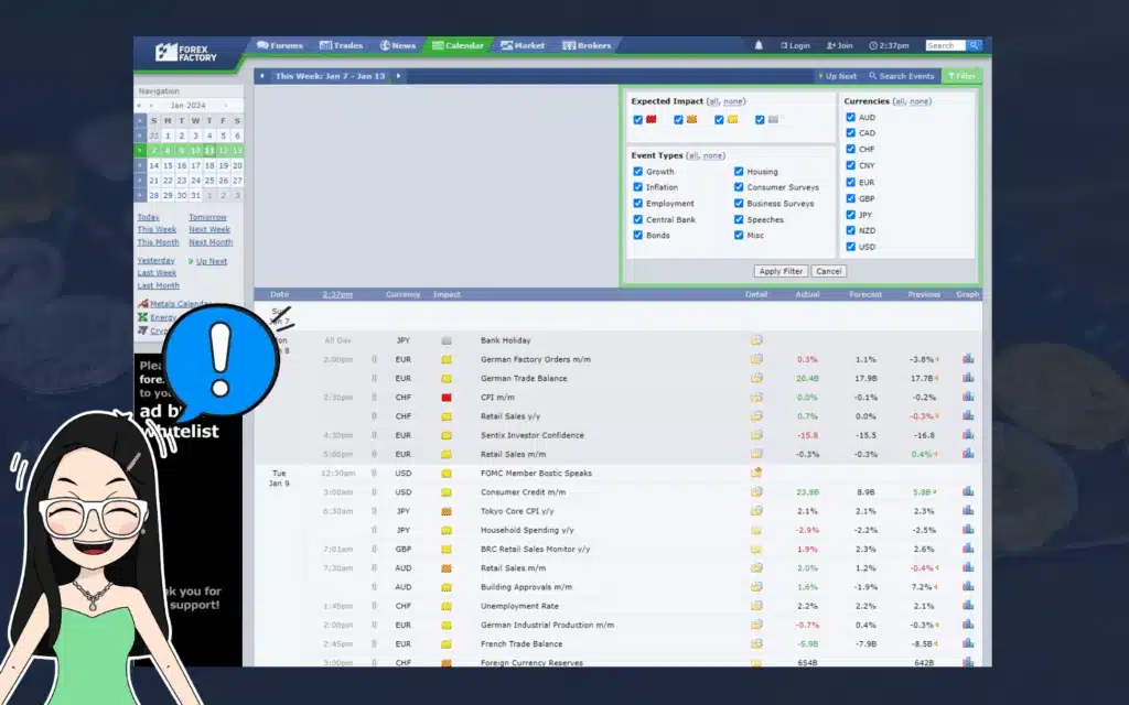 การคัดกรองข่าวในปฏิทิน ใน Forex Factory การคัดกรองข่าวในปฏิทิน ใน Forex Factory