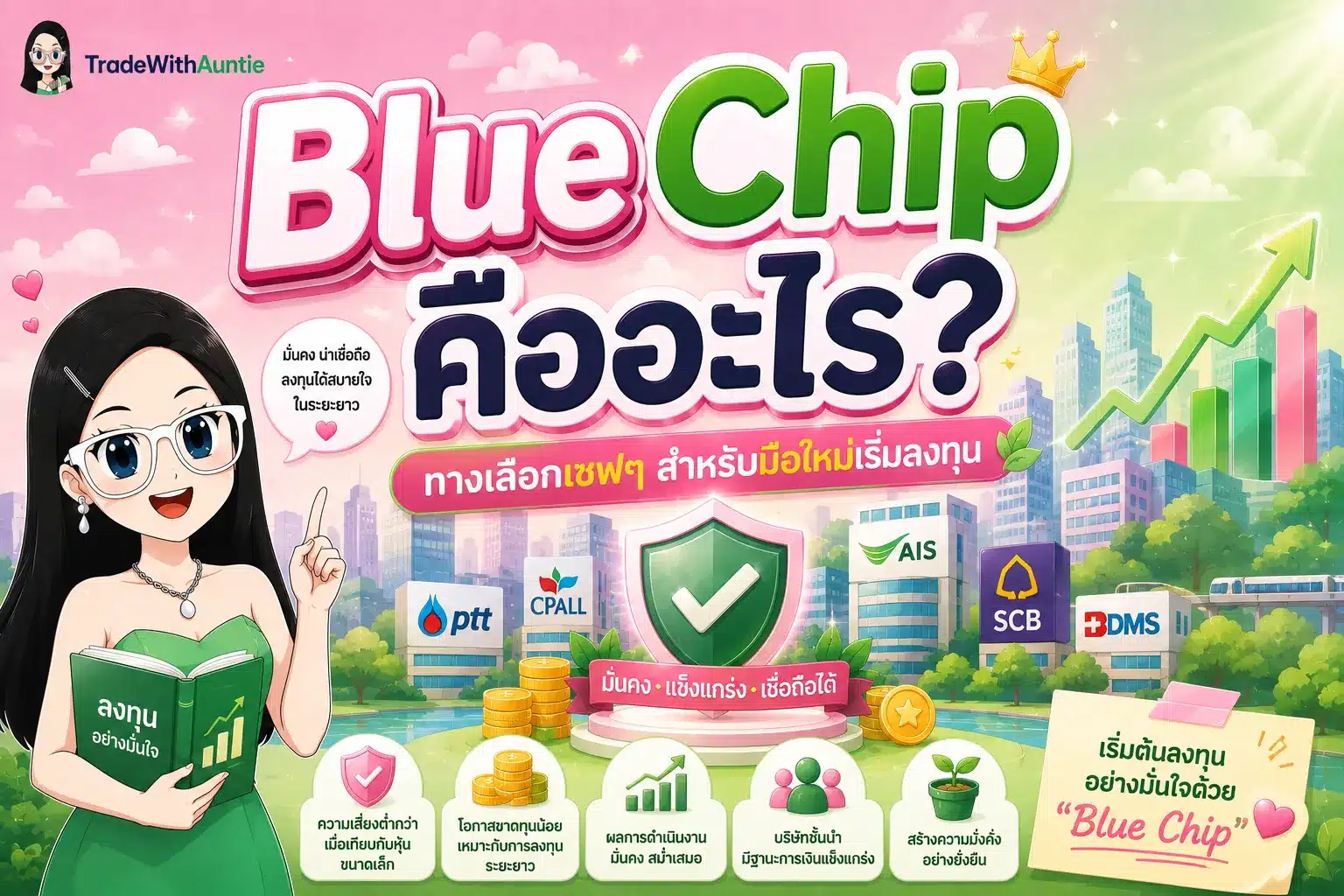 Blue Chip คืออะไร หุ้นมั่นคงสำหรับมือใหม่เริ่มลงทุน