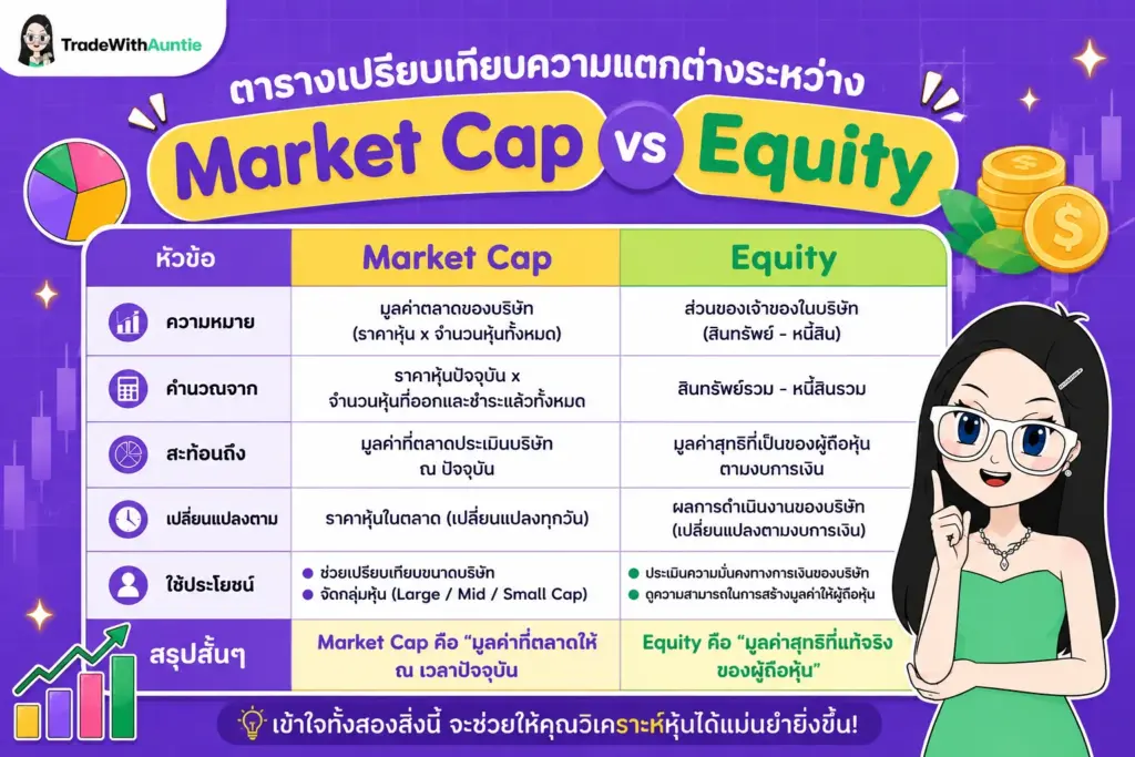 info-what-is-market-cap Market Cap คืออะไร ตารางเปรียบเทียบความแตกต่างระหว่าง Market Cap และ Equity