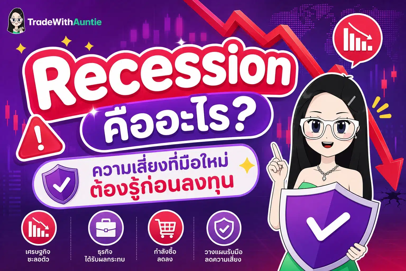 Recession คืออะไร อธิบายภาวะเศรษฐกิจถดถอยสำหรับนักลงทุนมือใหม่