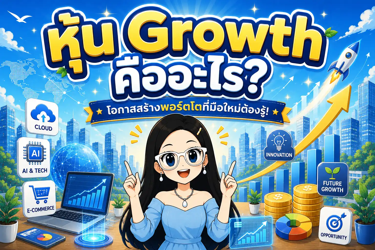 หุ้น Growth คือ ทำความรู้จักหุ้นเติบโตสำหรับมือใหม่