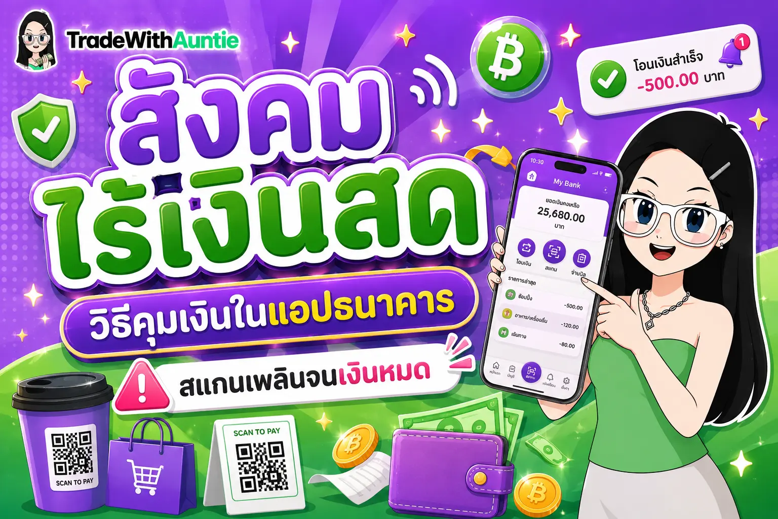 สังคมไร้เงินสด วิธีคุมเงินในแอปธนาคาร คู่มือตั้งค่าแอปธนาคารอุดรอยรั่วเงินดิจิทัล
