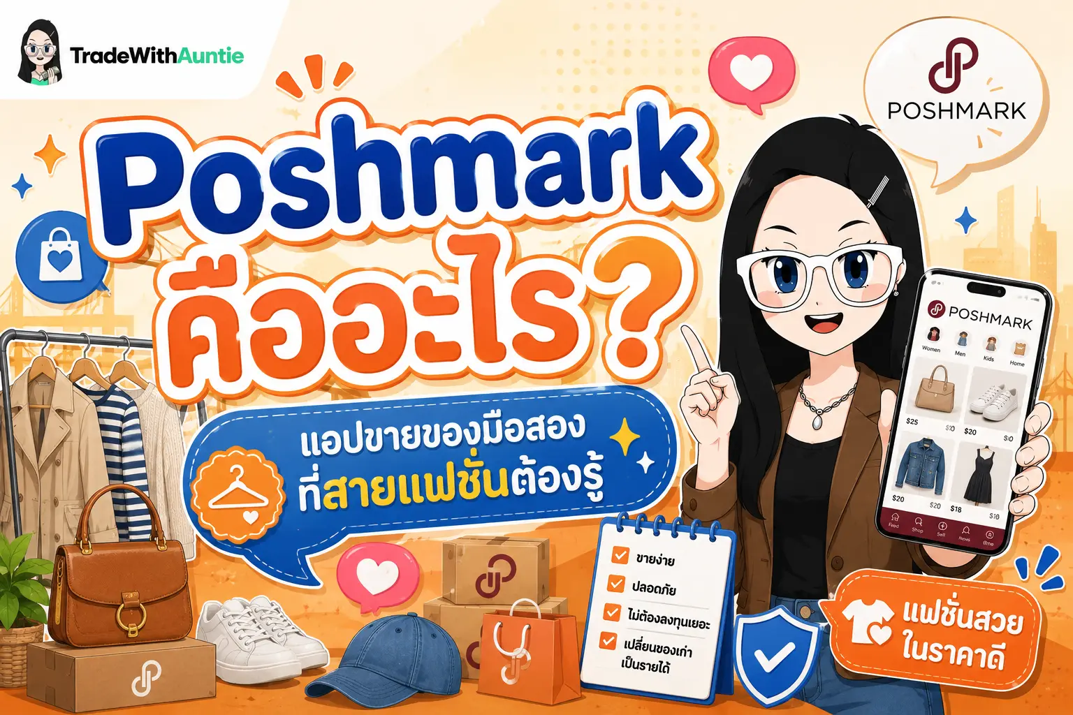 Poshmark คือ แพลตฟอร์มขายสินค้ามือสองสไตล์ Social Commerce