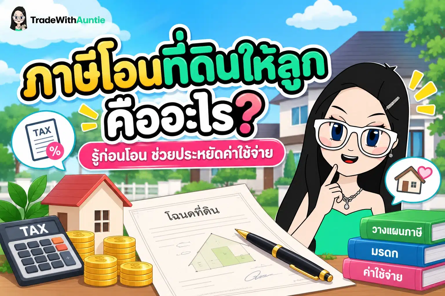 ภาษีโอนที่ดินให้ลูก คู่มือคำนวณภาษีและค่าธรรมเนียมการโอนที่ดินให้ลูกฉบับเข้าใจง่าย