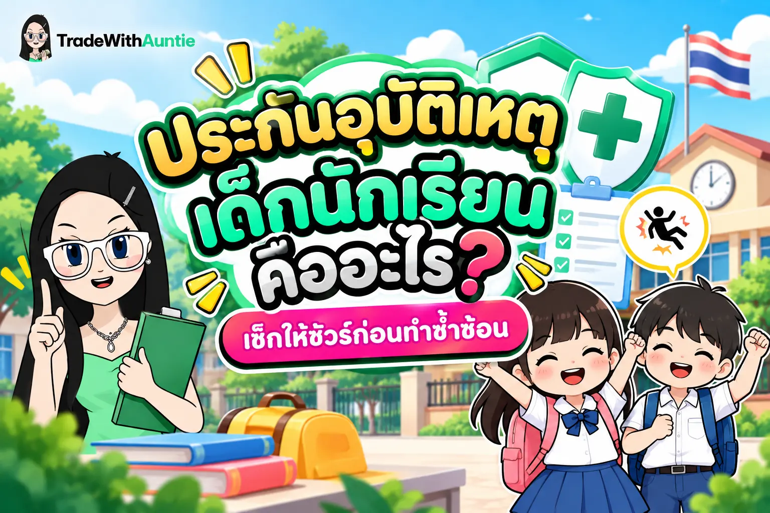 ประกันอุบัติเหตุเด็กนักเรียน คู่มือเลือกความคุ้มครองอุบัติเหตุสำหรับวัยเรียน