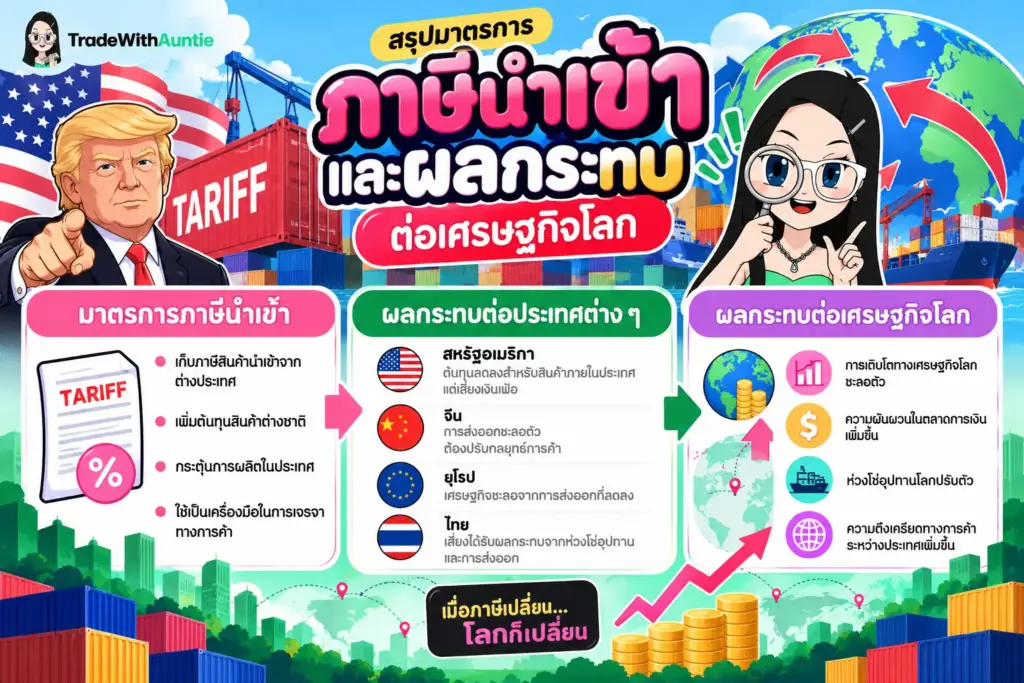 trump-tariff-impact-infographic ภาษีทรัมป์ มีอะไรบ้าง สรุปมาตรการภาษีนำเข้าและผลกระทบต่อเศรษฐกิจโลก