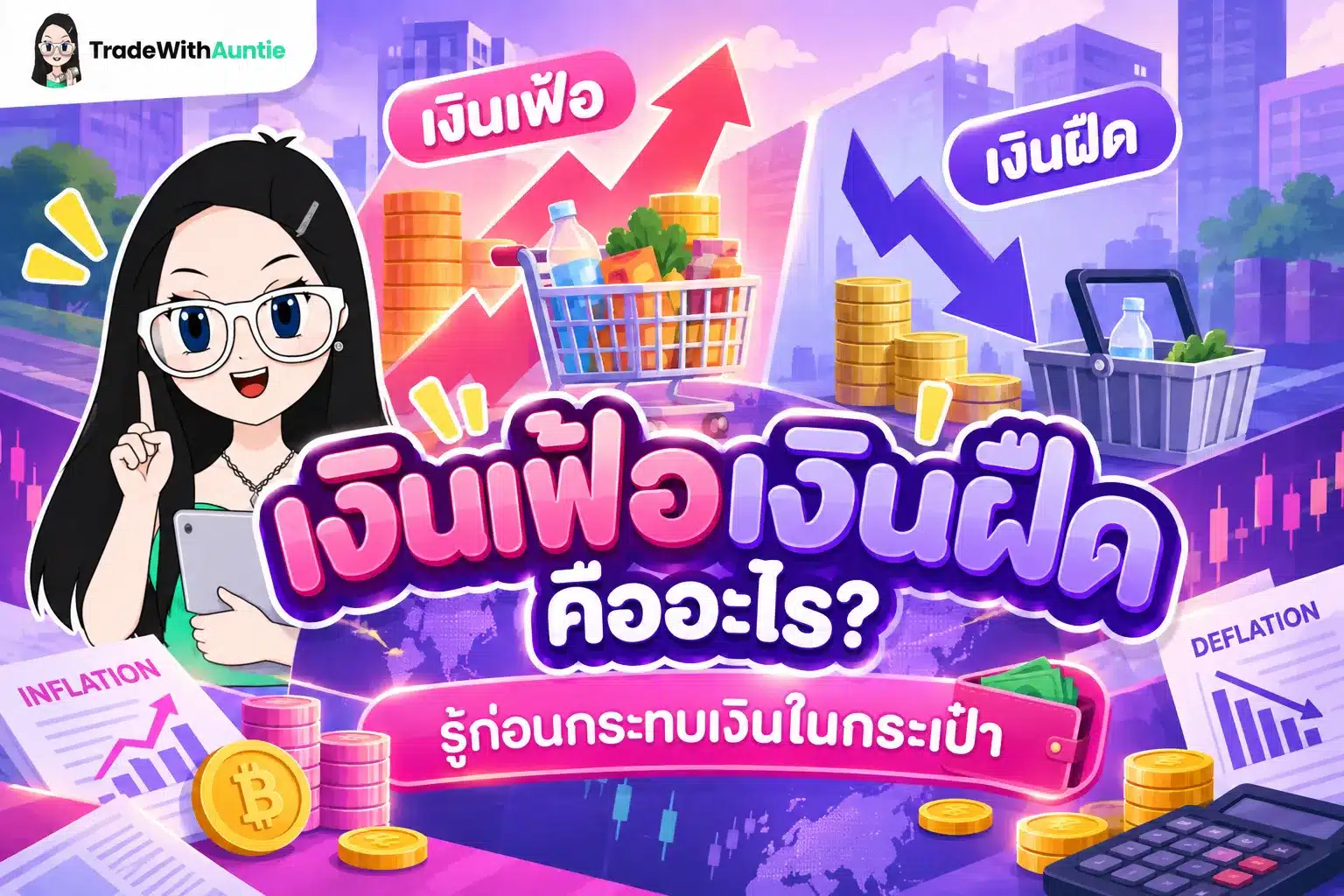 เงินเฟ้อเงินฝืด แผนภาพเปรียบเทียบภาวะเงินเฟ้อและเงินฝืดเข้าใจง่าย