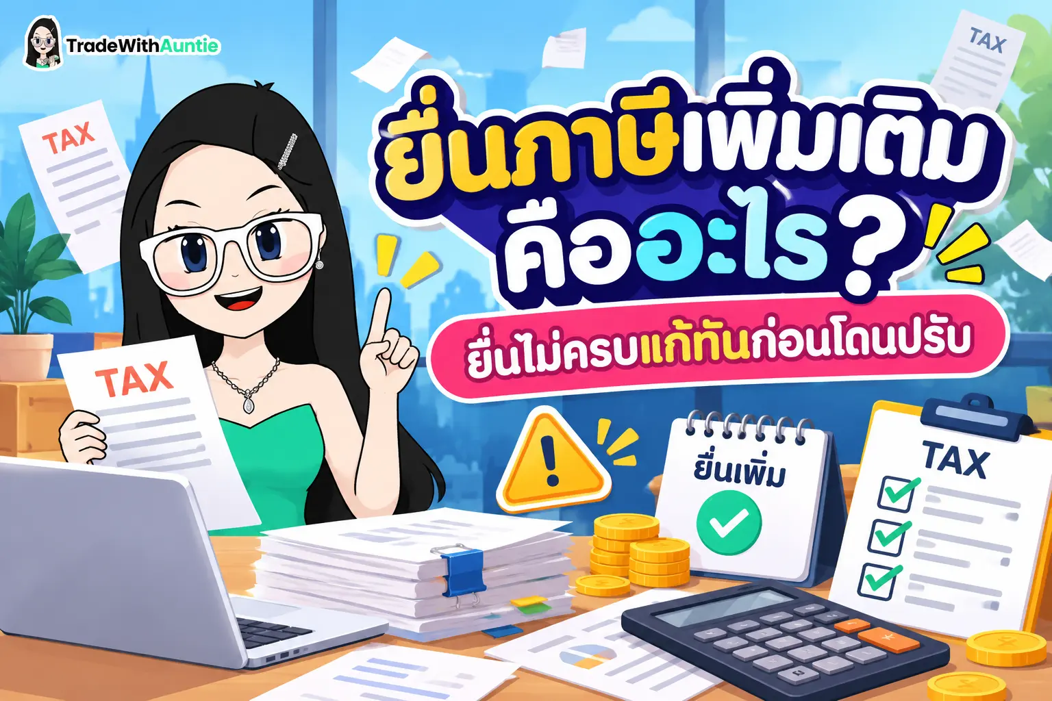 ยื่นภาษีเพิ่มเติม คู่มือวิธียื่นภาษีเพิ่มเติมออนไลน์และข้อควรรู้เรื่องค่าปรับ