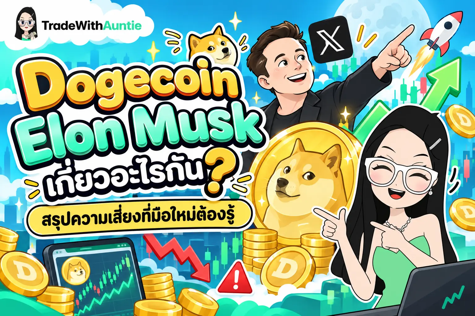 Dogecoin Elon Musk คู่มือทำความเข้าใจเหรียญมีมและอิทธิพลคริปโตสำหรับมือใหม่