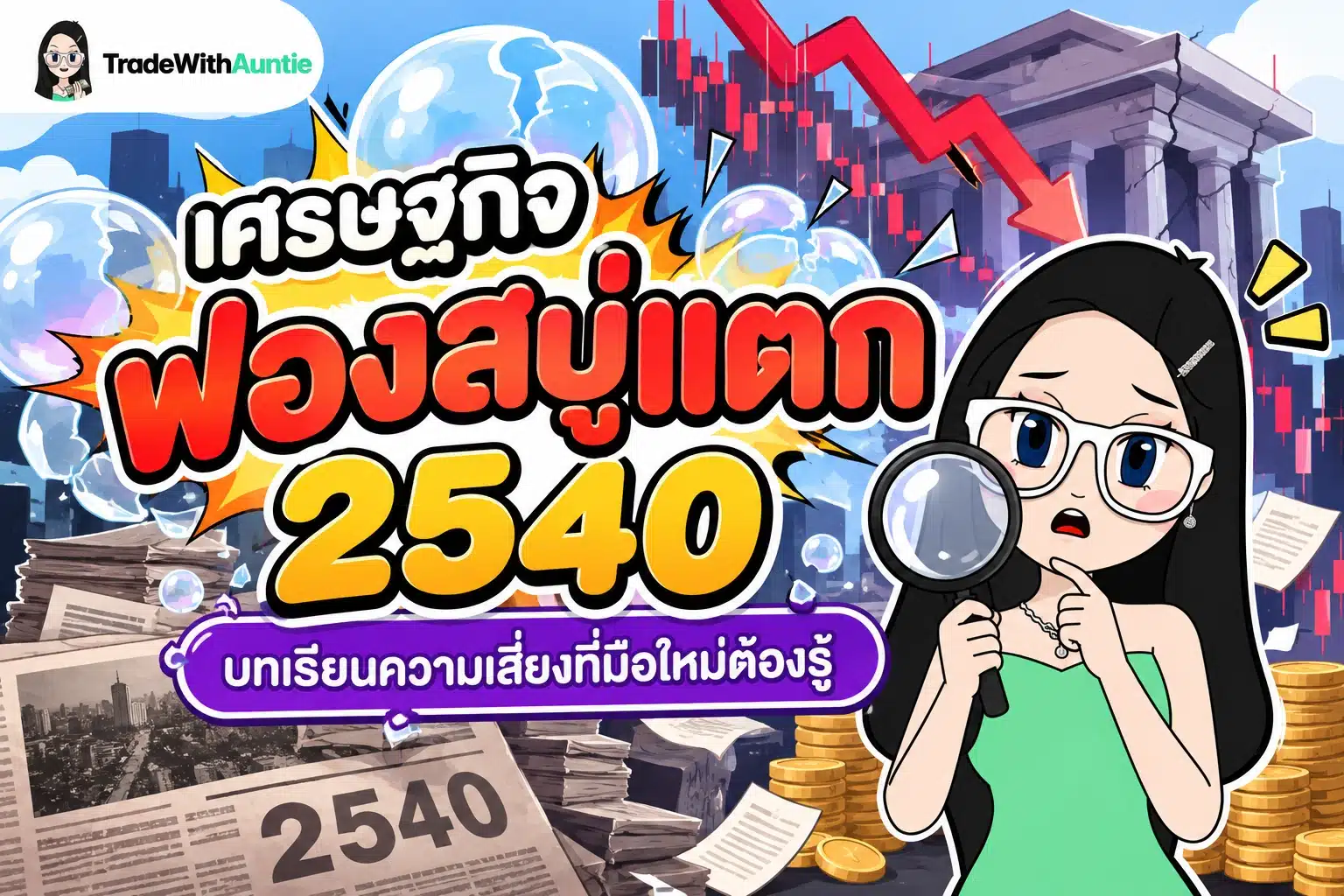 เศรษฐกิจฟองสบู่แตก 2540 สรุปบทเรียนวิกฤตต้มยำกุ้งและการบริหารความเสี่ยงสำหรับมือใหม่