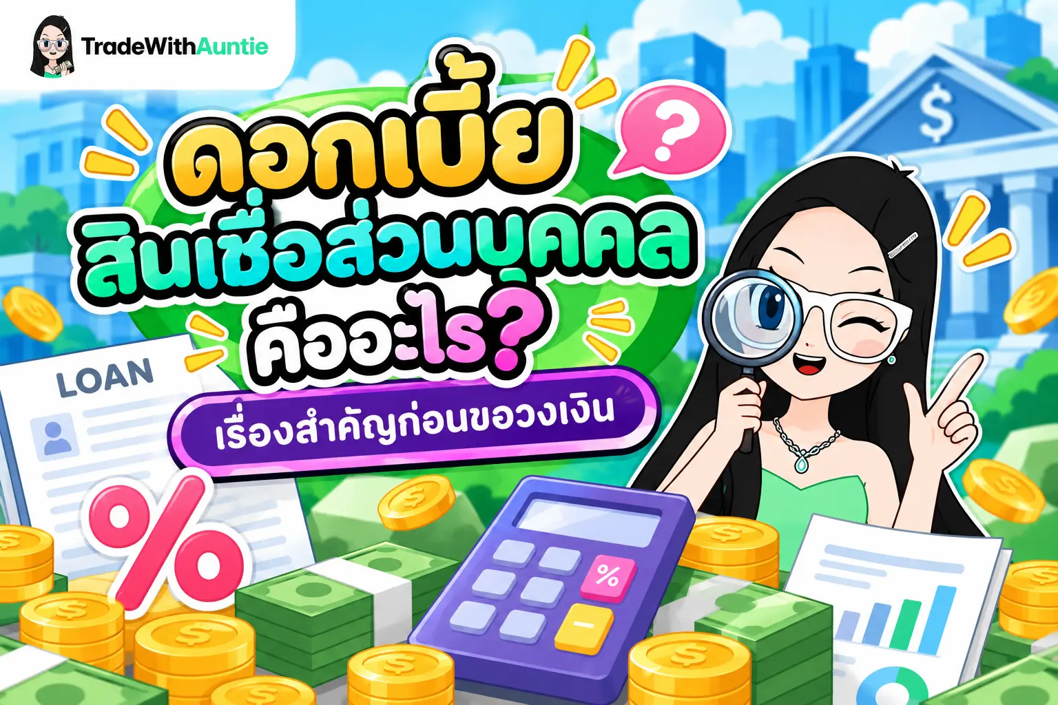 ดอกเบี้ยสินเชื่อส่วนบุคคล คู่มือคำนวณและเข้าใจกลไกดอกเบี้ยลดต้นลดดอก