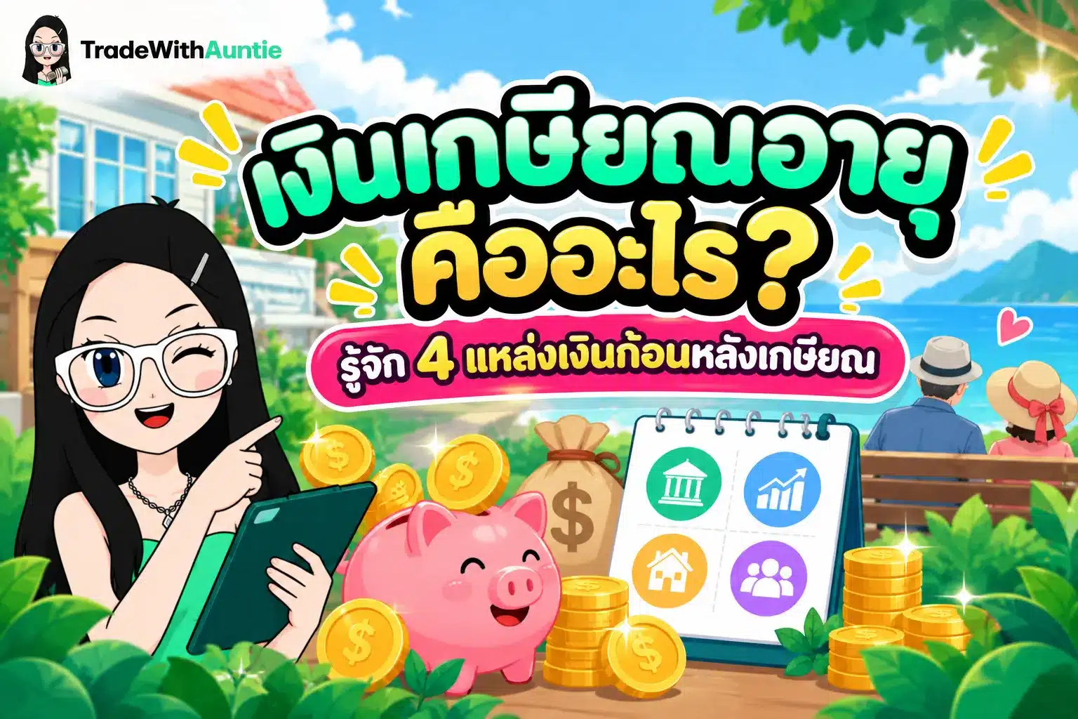 เงินเกษียณอายุ สรุป 4 แหล่งเงินก้อนหลังเกษียณที่วัยทำงานต้องรู้
