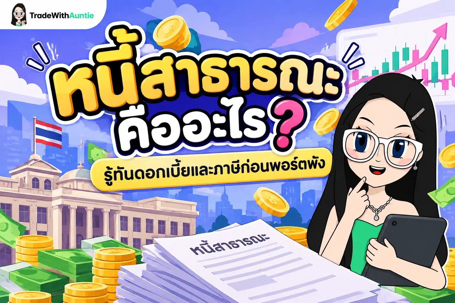 หนี้สาธารณะ แผนภาพอธิบายความหมายและผลกระทบของหนี้สาธารณะต่อเศรษฐกิจและประชาชน
