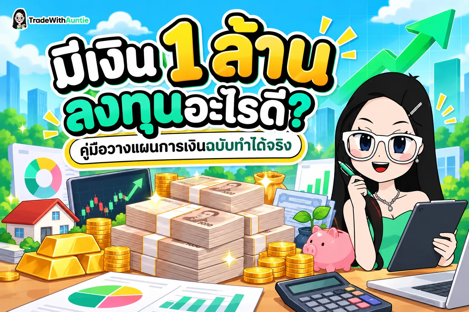 มีเงิน 1 ล้าน ลงทุนอะไรดี แนวทางจัดสรรเงินก้อนแรกให้ปลอดภัยและงอกเงย